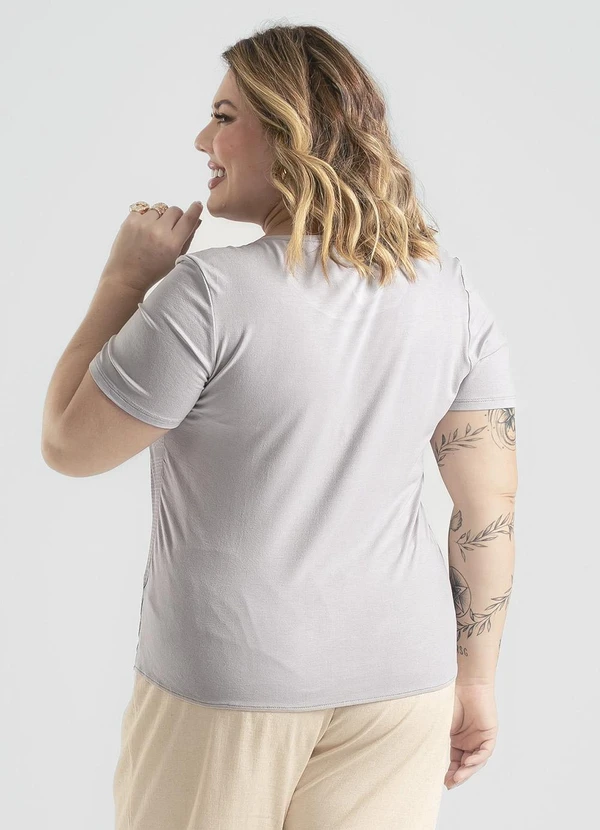 Cativa - Blusa Plus Size em Misturinha Cinza 1