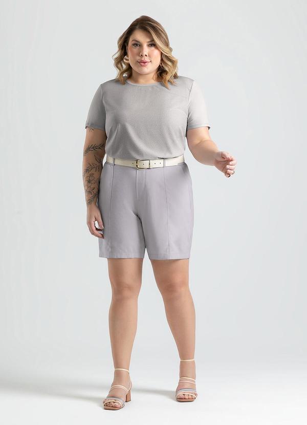 Cativa - Blusa Plus Size em Misturinha Cinza 3
