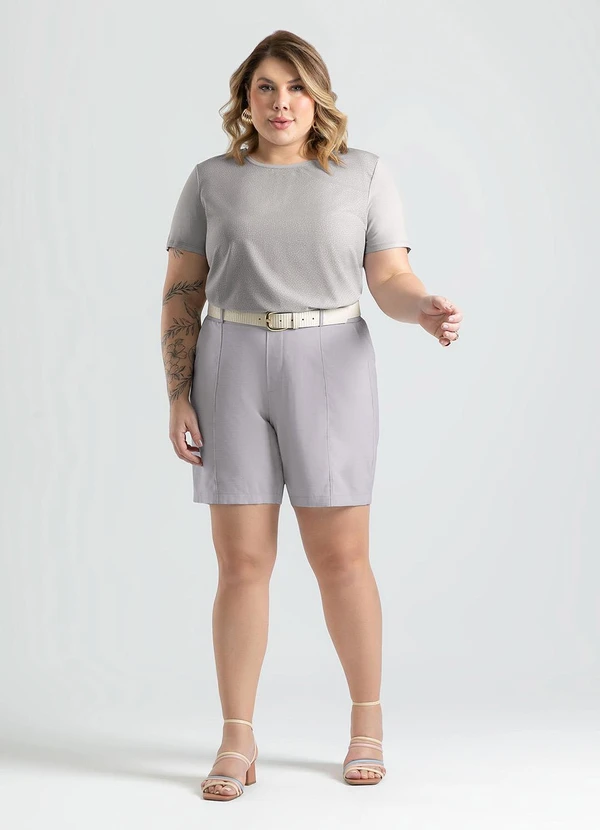 Cativa - Blusa Plus Size em Misturinha Cinza 3