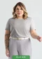 Cativa - Blusa Plus Size em Misturinha Cinza - variação: Cinza