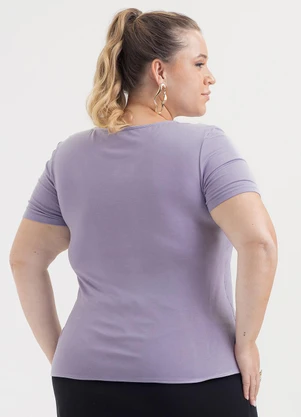 Cativa - Blusa Plus Size em Misturinha Lilás - CATIVA
