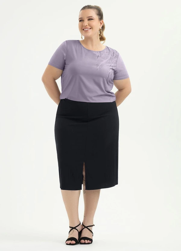 Cativa - Blusa Plus Size em Misturinha Lilás 4