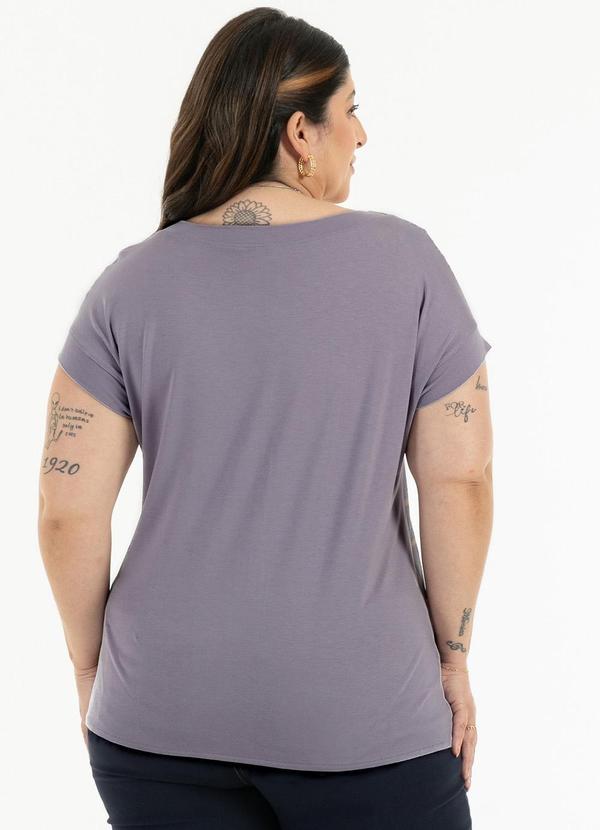 Habana - Blusa Plus Size em Misturinha Lilás