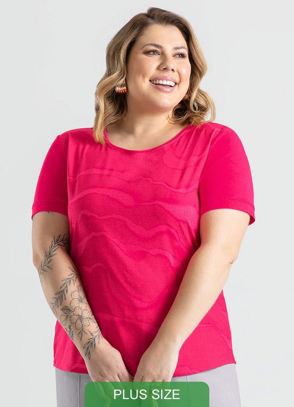 Cativa - Blusa Plus Size em Misturinha Pink