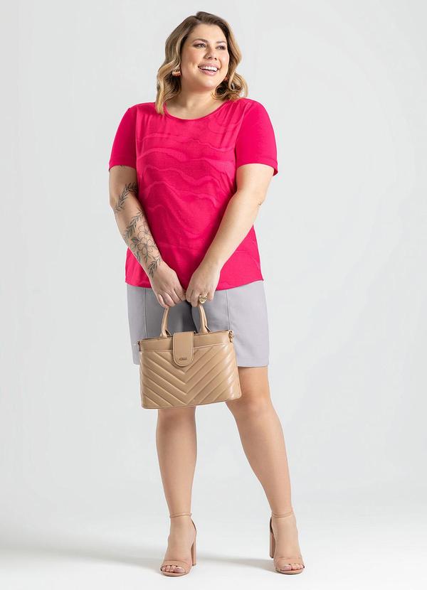 Cativa - Blusa Plus Size em Misturinha Pink 4