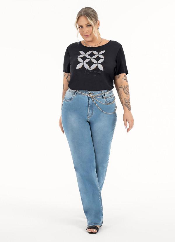 Habana - Blusa Plus Size em Misturinha Preto 3