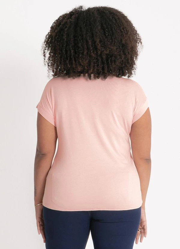 Habana - Blusa Plus Size em Misturinha Rosa Claro 2