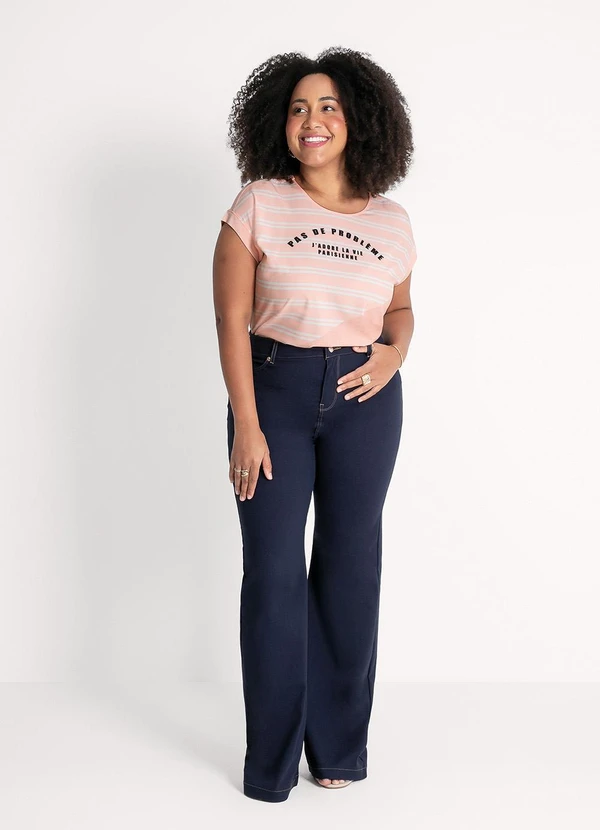 Habana - Blusa Plus Size em Misturinha Rosa Claro 4