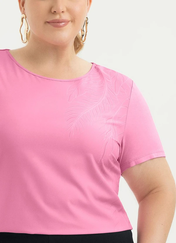 Cativa - Blusa Plus Size em Misturinha Rosa 3