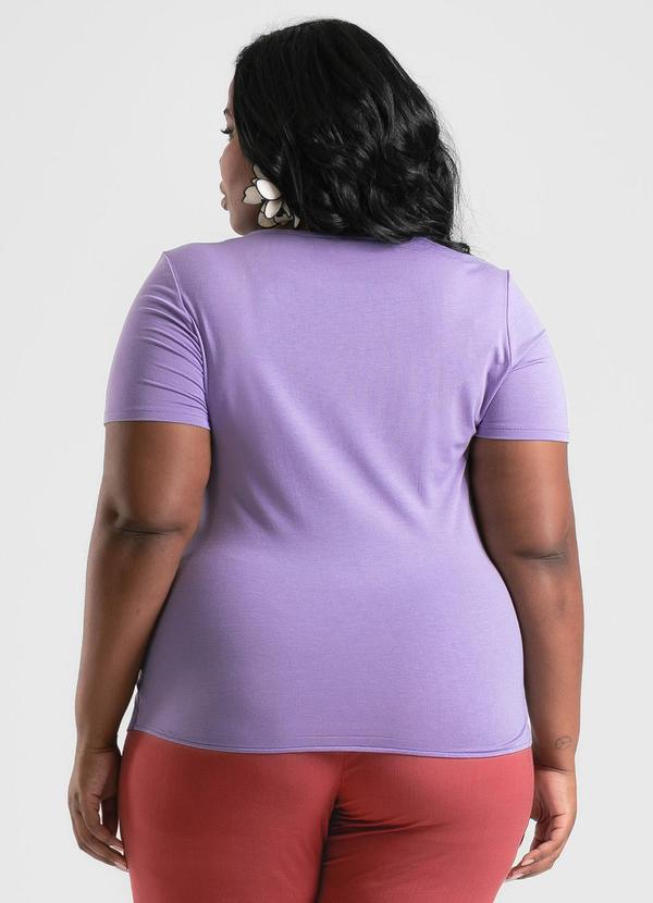 Cativa - Blusa Plus Size em Misturinha Roxo 2