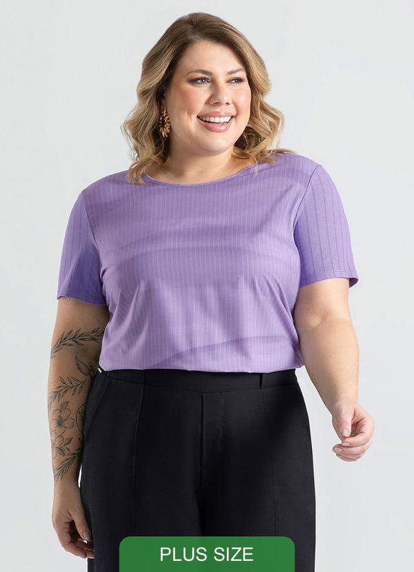 Cativa - Blusa Plus Size em Misturinha Roxo 3