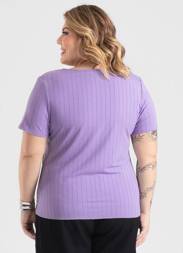 Cativa - Blusa Plus Size em Misturinha Roxo 2