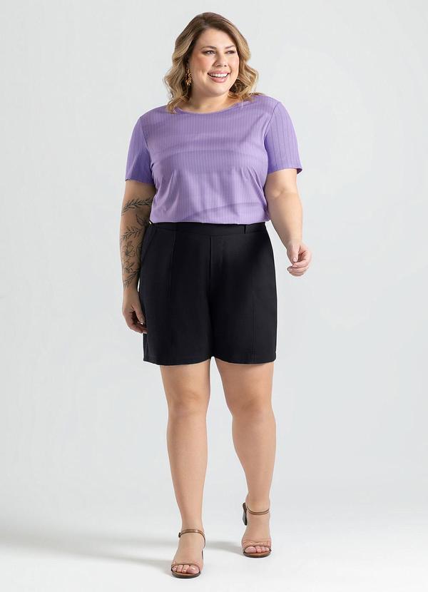 Cativa - Blusa Plus Size em Misturinha Roxo 4