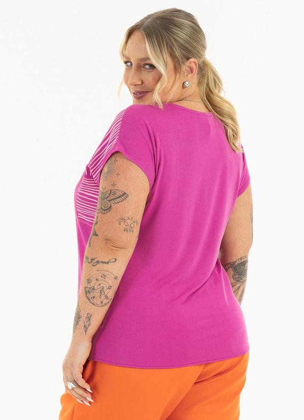 Habana - Blusa Plus Size em Misturinha Roxo 2