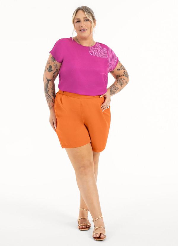 Habana - Blusa Plus Size em Misturinha Roxo 3