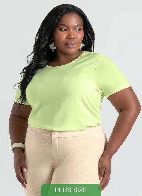 Cativa - Blusa Plus Size em Misturinha Verde Claro