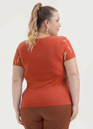 Cativa - Blusa Plus Size em Misturinha Vermelho Escuro - CATIVA