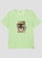 Cereja Rosa - Blusa Plus Size em Tecido Plano Crepe Verde - variação: Verde