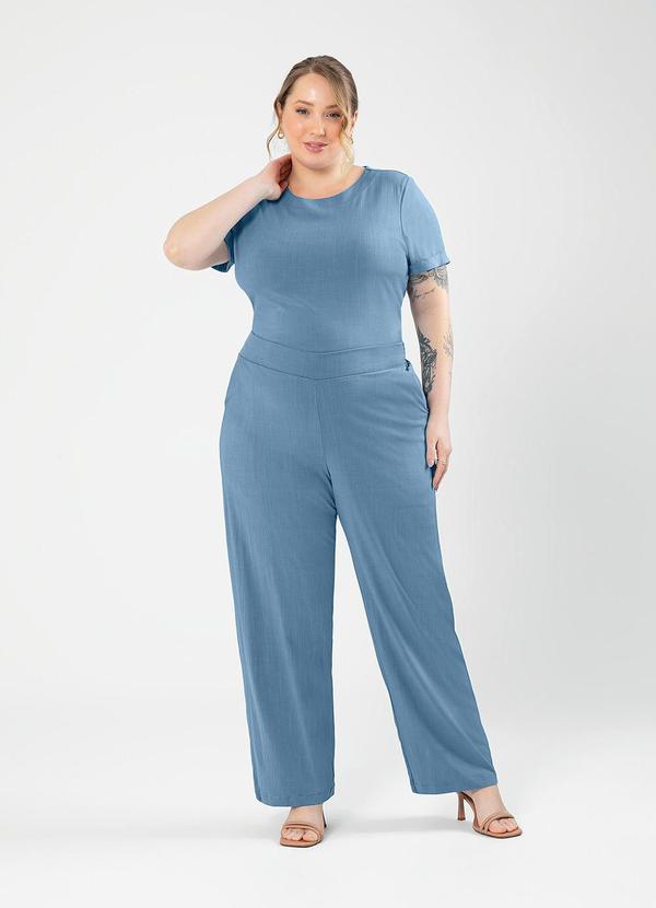 Cativa - Blusa Plus Size em Viscose Azul 4