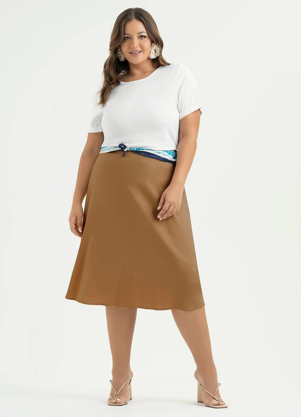 Cativa - Blusa Plus Size em Viscose Branco  3