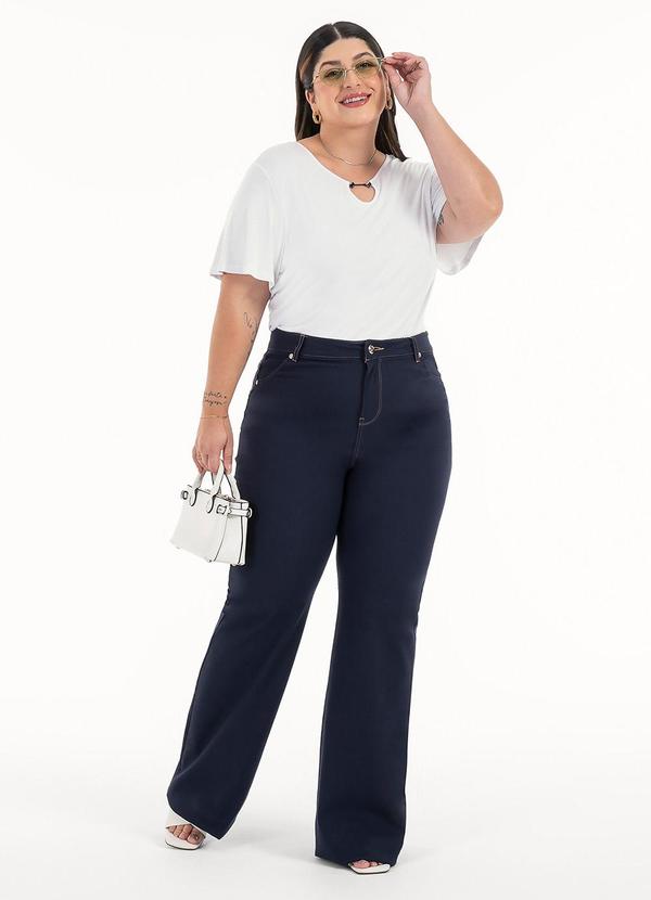 Habana - Blusa Plus Size em Viscose Branco 3