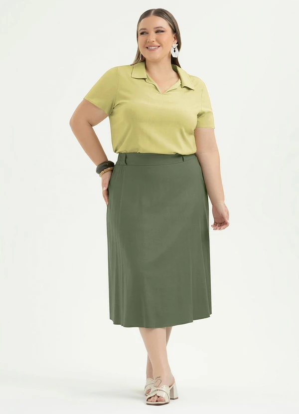 Cativa - Blusa Plus Size em Viscose Caramelo 3