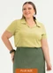 Cativa - Blusa Plus Size em Viscose Laranja Escuro - variação: Caramelo