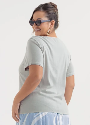 Cativa - Blusa Plus Size em Viscose Cinza - CATIVA