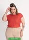 Habana - Blusa Plus Size em Viscose Pink - variação: Laranja Escuro