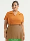 Cativa - Blusa Plus Size em Viscose Laranja Escuro - variação: Laranja Escuro
