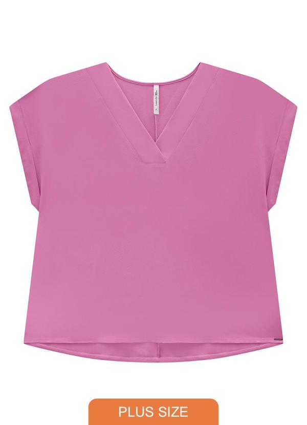 Lunender Mais Mulher - Blusa Plus Size em Viscose Mullet Roxo