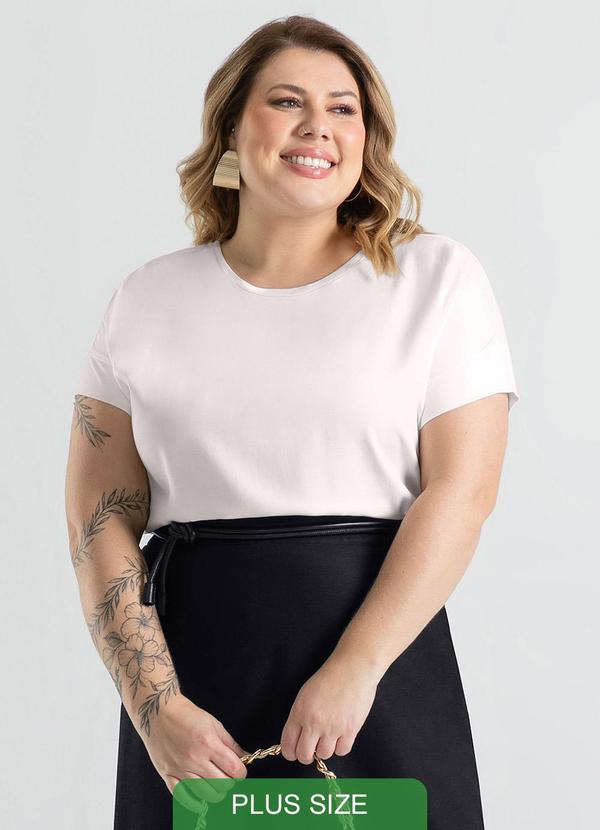 Cativa - Blusa Plus Size em Viscose Off White