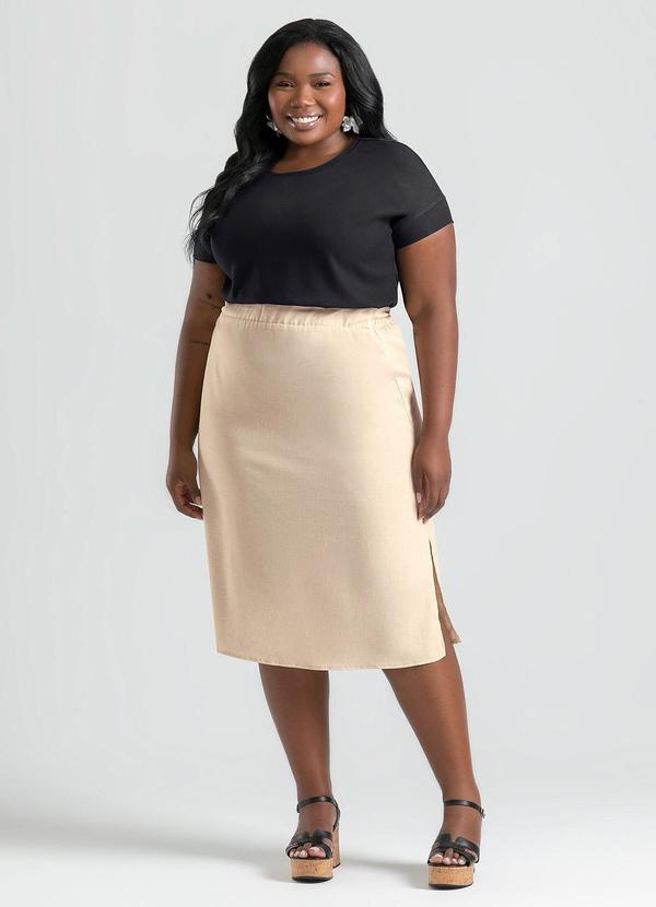 Cativa - Blusa Plus Size em Viscose Preto 4