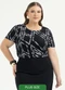 Cativa - Blusa Plus Size em Viscose Preto - variação: Preto