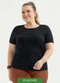 Cativa - Blusa Plus Size em Viscose Caramelo - variação: Preto