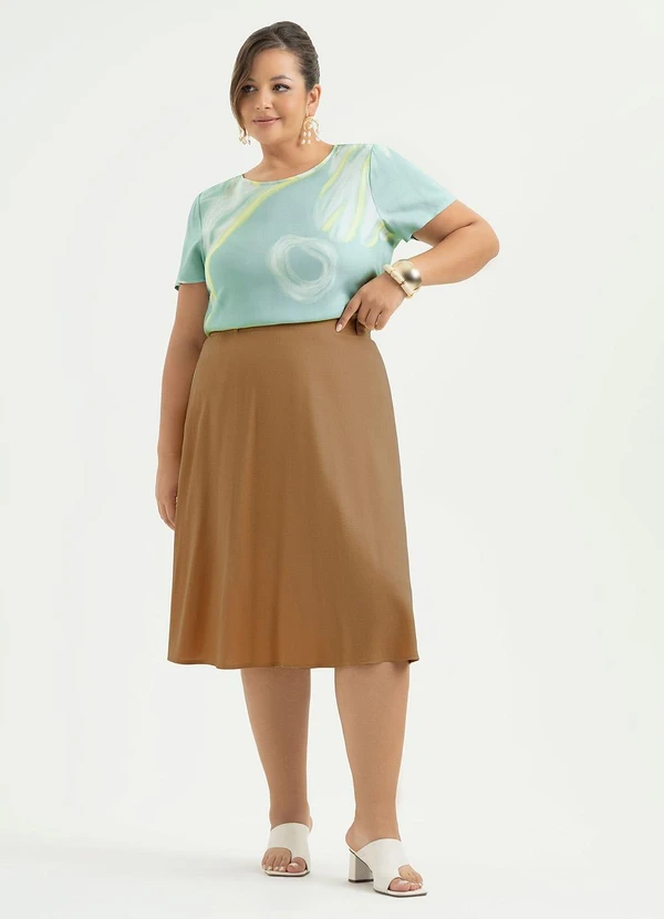 Cativa - Blusa Plus Size em Viscose Verde Claro 3