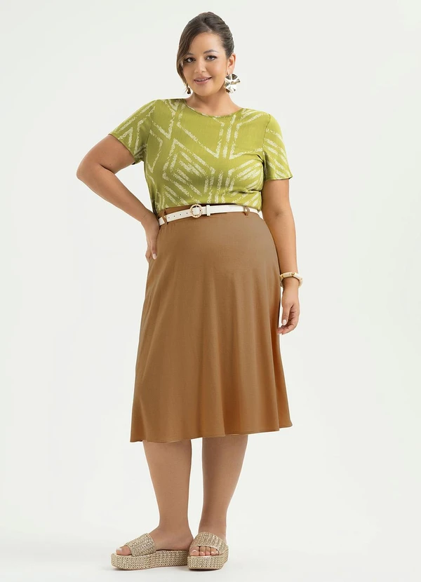 Cativa - Blusa Plus Size em Viscose Verde 3