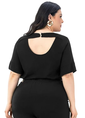 Secret Glam - Blusa Plus Size Feminina Preto - SECRET GLAM