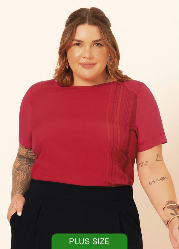 Cativa Plus Size - Blusa Plus Size Feminina Vermelho