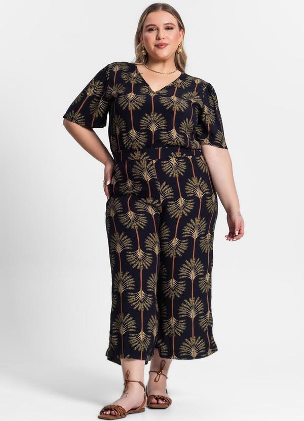 Secret Glam - Blusa Plus Size Manga Ampla Preto 2