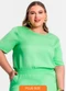 Secret Glam - Blusa Plus Size Manga Curta Vermelho - variação: Verde