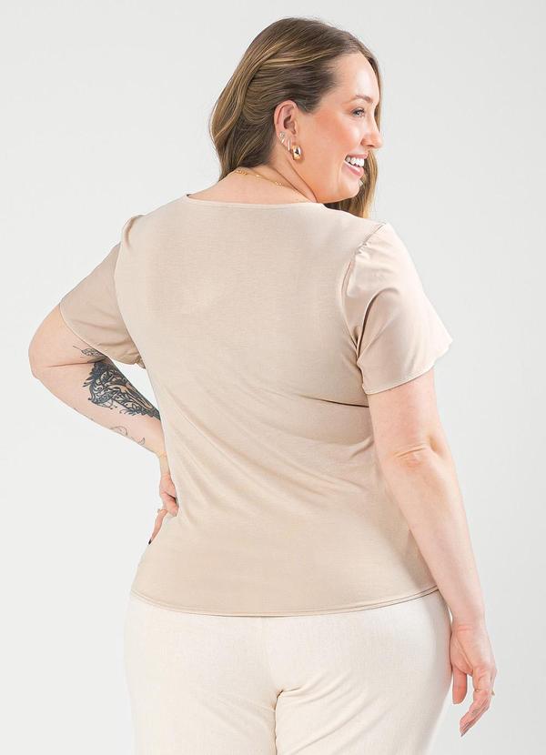 Cativa - Blusa Plus Size Misturinha Bege 2