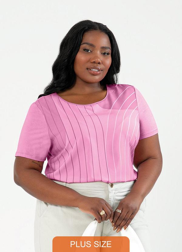 Cativa - Blusa Plus Size Misturinha Rosa