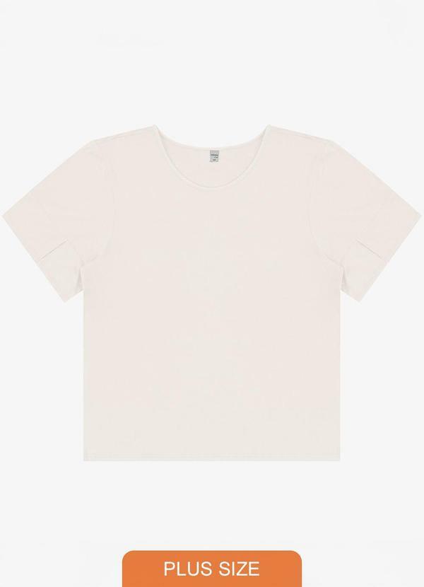 Infinita Cor - Blusa Plus Size Rovitex Bege