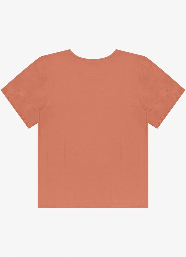 Infinita Cor - Blusa Plus Size Rovitex Laranja 2