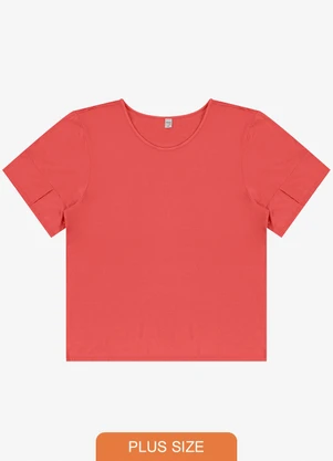 Infinita Cor - Blusa Plus Size Rovitex Laranja - INFINITA COR