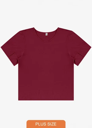 Infinita Cor - Blusa Plus Size Rovitex Vermelho - INFINITA COR
