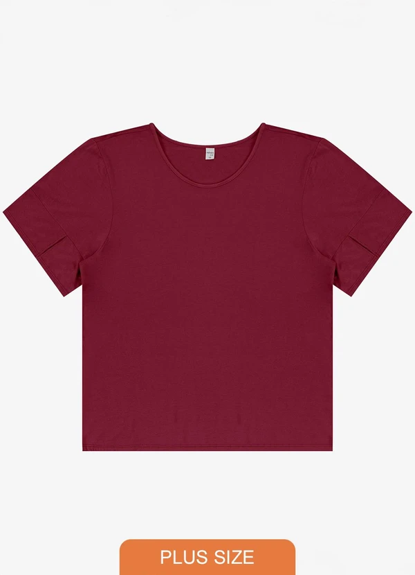 Infinita Cor - Blusa Plus Size Rovitex Vermelho