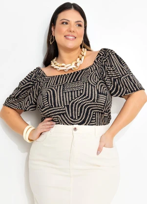 Marguerite - Blusa Poá Desalinhado em Malha Fria - MARGUERITE