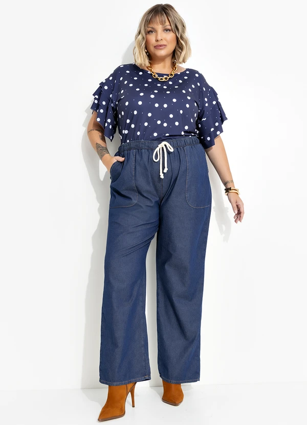 Marguerite - Blusa Poá Marinho em Malha Fria 4